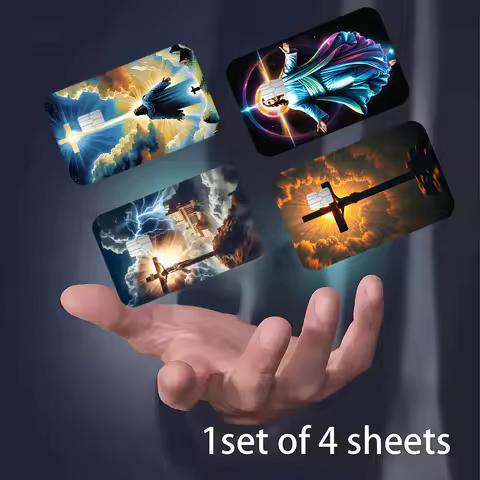 Son Of God Jesus Cross Anime Matte Front Skin Film Sticker Cover For Small Chip Credit Card Debit Ca