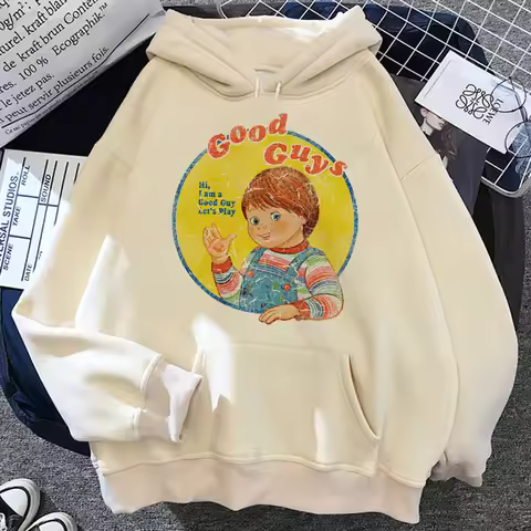 Chucky hoodie patterned anime funny comic comfortable athleisure girl tracksuits hoddie Y2K Japanese
