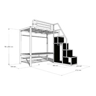 Bunk bed customize singapore/helper bunk bed/kids bunk bed customize /smaller room bunk bed customiz