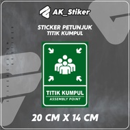 Assembly point Sign Sticker assembly point Sticker/ Gathering point Sticker/ Sign Sticker/ Warning S