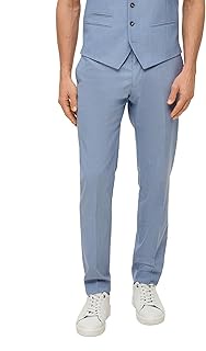 s.O Pure Suit Trousers with Fine Weave Structure, 52m1 Blue, 44
