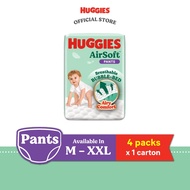 ❆HUGGIES AirSoft Pants M46 L36 XL30 XXL24 (4 Packs)☞