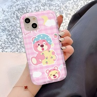 Photo frame airbag case for iphone 14promax 11 13 12 7Plus 8 6s XR X XS Max sleep strawberry bear co