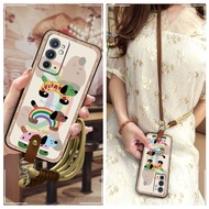 Diagonal Necklace Phone Case For 1+9RT/OnePlus 9RT 5G Crossbody Back Cover Anti-dust Fashion Design 