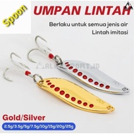 AlfaSport.Id Bait Spoon Leech Gacor Silver Gold 2.5 5 7.5 10 15 20 25 grams Fishing Casting UL - AS