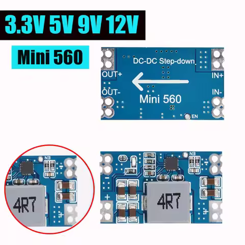 5A Mini560 Buck DC - DC Converter High - Efficiency Voltage Regulator Power Module Adjustable 3.3V 5