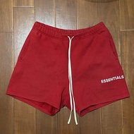 Fear of God Essentials Graphic Sweat Shorts Red fog 短褲 棉褲 初代