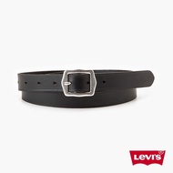 Levis 女款 真皮皮帶 / 簡約幾何金屬釦頭 黑 人氣新品