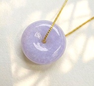 【願‧平安】紫羅蘭翡翠平安扣項鍊 | 天然緬甸玉翡翠A貨 | 送禮