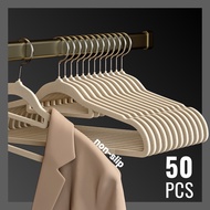 50PCS Non-slip hanger Premium Durable Flocked Anti-Distortion Hanger Velvet Hanger Set 10/20/50 PCS 