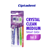 CIPTADENT Sikat Gigi Crystal Medium Kotak Isi 3