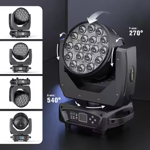 4PCS Zoom Wash Lights 19x15W Beam Moving Head Light Stage Lighting Projector RGBW LED Effect Light f