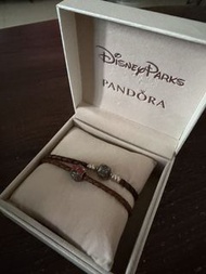 PANDORA Disney Minnie Cupcake Charm Leather Bracelet 迪士尼限定 米妮小蛋糕皮手繩