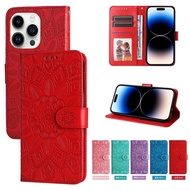 Samsung Samsung S10+S9 Plus Fashion Sunflower Embossed Leather Case S10E S8 Mobile Phone Leather Case