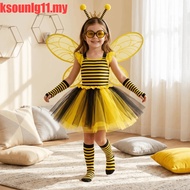 KSOUNLG11 Bee Cosplay Wings Suit, Bugs Sparkle Yellow Bee Fly Wings, Lightweight Insect Handmade Cra