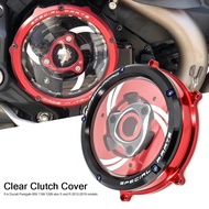 For Ducati Panigale 959 1199 Superleggera 1299 Panigale V2 Motorcycle CNC Clear Clutch Cover