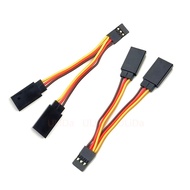 2pcs RC Servo Y Lead Cable Connector 9cm Male Female Wire Splitter Futaba JR Cars