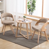 Restaurant Chair Dining Chair Balcony Solid Wood Modern Minimalist Chair Backrest Computer Chair Fab