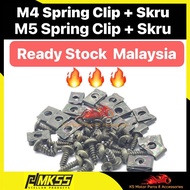 100PCS HARGA BORONG M4 M5 SPRING CLIP + SCREW (ST) BODY SCREW