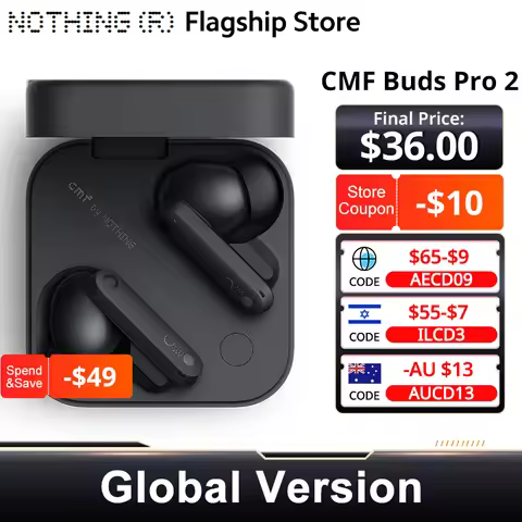 Global Version Cmf By Nothing Buds Pro 2 Earphone Bluetooth 5.3 IP55 with 50 dB Hybrid Active Noise 