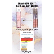 (repack) BBW CHAMPAGNE TOAST HANDY PACK PERFUME/ POCKET PERFUME MURAH