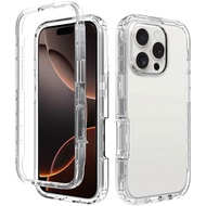 Ốp lưng iPhone 16 Pro Max mỏng 2 trong 1 [trong suốt] Ốp lưng TPU mềm + Ốp lưng TPU mềm vỏ điện thoạ