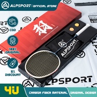 ALP YQ 4U 35lbs กองสูงคาร์บอนไฟเบอร์อัจฉริยะก้าวร้าวทนทานไม้แบดมินตัน ALPSPORT
