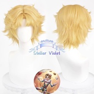 Acrobat Mike Morton Wig Game Identity V Cosplay Wig Synthetic Hair Acrobat Cosplay Wigs 38CM Gold Ha