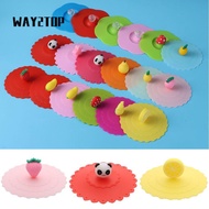 WAY2TOP Silicone Cup Cover Cute Tea Coffee Lids Cap Dustproof