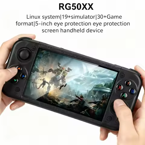 2025 5Inch Retro Handheld RG50XX Game Console LINUX 3D Joystick For GBC GBA PSP 19+Simulator 64G 150