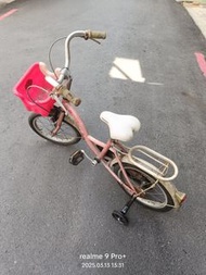 粉紅捷安特童車高雄16吋。不用修兒童腳踏車 含輔助輪都正常。可寄火車。7-8成新。鳳山