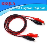 QKKQLA 1meter 2-Wire Double Clips Crocodile Cable Alligator Jumper Wire Electrical Connector Clamp Insulated Test Lead
