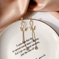 READY STOCK KOREAN STYLE  RETRO BUTTERFLY WITH DIAMOND NEW  COLLECTION EARLING S925 STERLING SILVER 