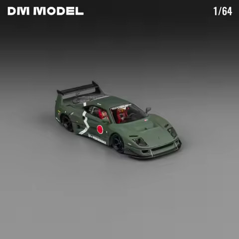 DM MODEL 1/64 Liberty Walk F40 Zero Fighter Green Diecast Model Car