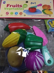 Balnore ของปลอม เด็ก ของเล่นผักผลไม้ สีสันสด ของเล่นผลไม้ สูท ผิววัสดุเกลี้ยงดีไม่มีเสี้ยน ของเล่นอาหาร ผลไม้หั่นได้ ของขวัญวันเกิด