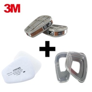3M6200/6800/7200 Series Chemical Mask Accessories Filter 6001 5N11 Cartridge Cover 501 Respirator Ma