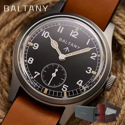 Baltany S2025 36MM D12 Military Watches Man​ Retro Luminous Stainless Steel Sapphire Crystal Waterpr