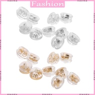 NAV Portable 10 Pcs Earring Backs Earring Stoppers 18K Gold Silicone  Clutch Earring Pad Mushroom Je