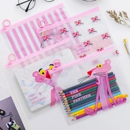 T99 Unicorn &amp; Pink Panther Transparent Pencil Case/Unicorn File Map/Zipper Bag