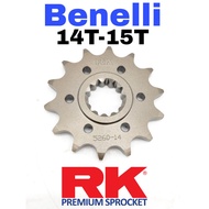 RK Front Sprocket BENELLI TNT600 14T 15T Depan Sprocket RK525 Gigi 14T/15T TRK502 TNT300 600 Tornado
