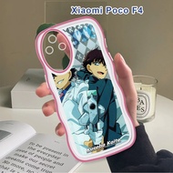 (Wave Case) For Xiaomi poco F4 GT C40 poco M4 Pro 4G 5G Casing Cartoon Kid the Phantom Thief Cover S