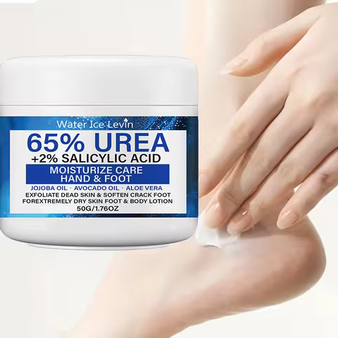 65% Urea Foot Cream with Salicylic Acid, Moisturizing Exfoliating for Cracked Heels