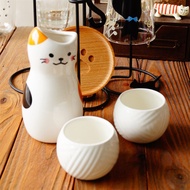 Sanhuamao Japanese Style Sake Jug Yarn Ball Wine Glass Set Petty Bourgeoisie Jug Wine Glass Cute Cat