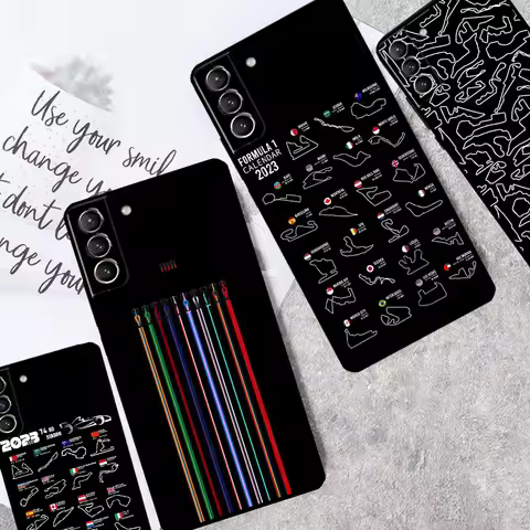 F1 2023 Tracks Case For Samsung Galaxy S23 Ultra S22 S24 Plus Note 10 20 S8 S9 S10 S21 FE S20 FE Cov