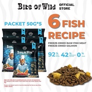 Bite of Wild 6Fish Cat Food 50g F42 Kibble Makanan Kucing With Freeze-Dried Raw Fish Meat / Salmon 4