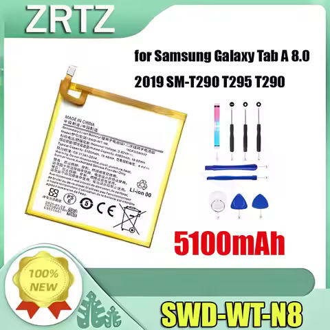 Battery for Samsung Galaxy Tab A 8.0 2019 SM-T290 T295 T290 SWD-WT-N8 5100mAh