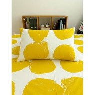 sarung bantal sarung bantal murah Turmeric Dot Pure Cotton Pillowcase One Piece Pillowcase One Pair 