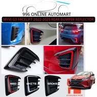 PERODUA MYVI MG3 2022-2025 REAR BUMPER REFLECTOR LIGHT WITH SIGNAL RUNNING BLACK COVER