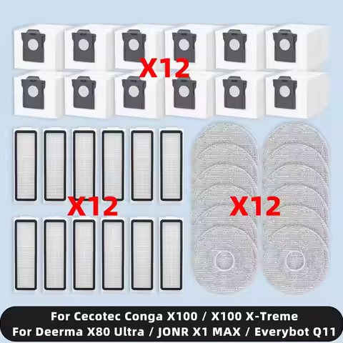 Compatible For ( Cecotec Conga X100 / X100 X-Treme, Deerma X80 Ultra, JONR X1 MAX, Everybot Q11 ) Pa