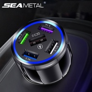 QC3.0 Car Charger Fast Charging Adapter Car Cigarette Lighter Adapter 48W 9-36V 5 Port Portable USB 